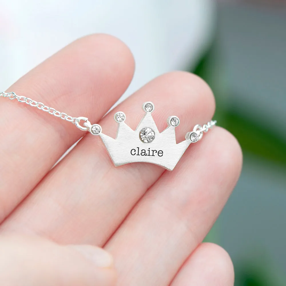 Customizable Children's Princess Crown Pendant