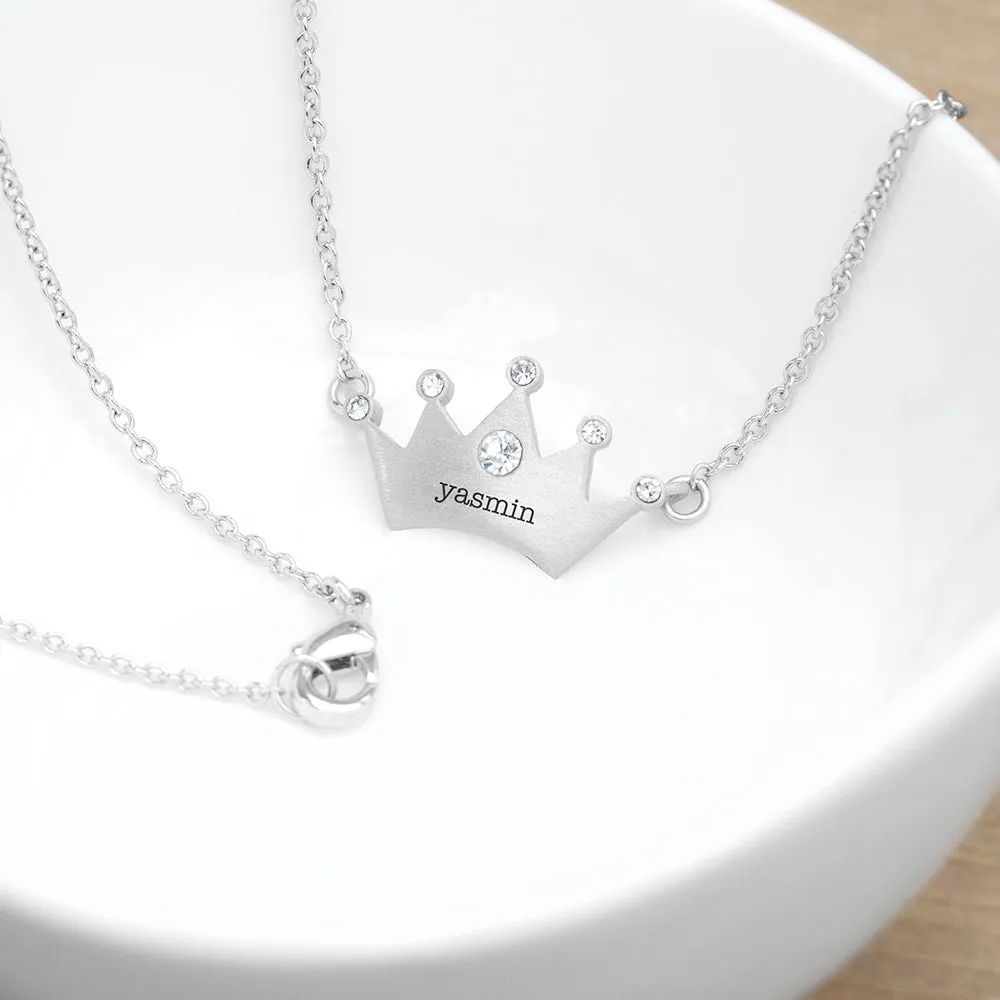 Customizable Children's Princess Crown Pendant