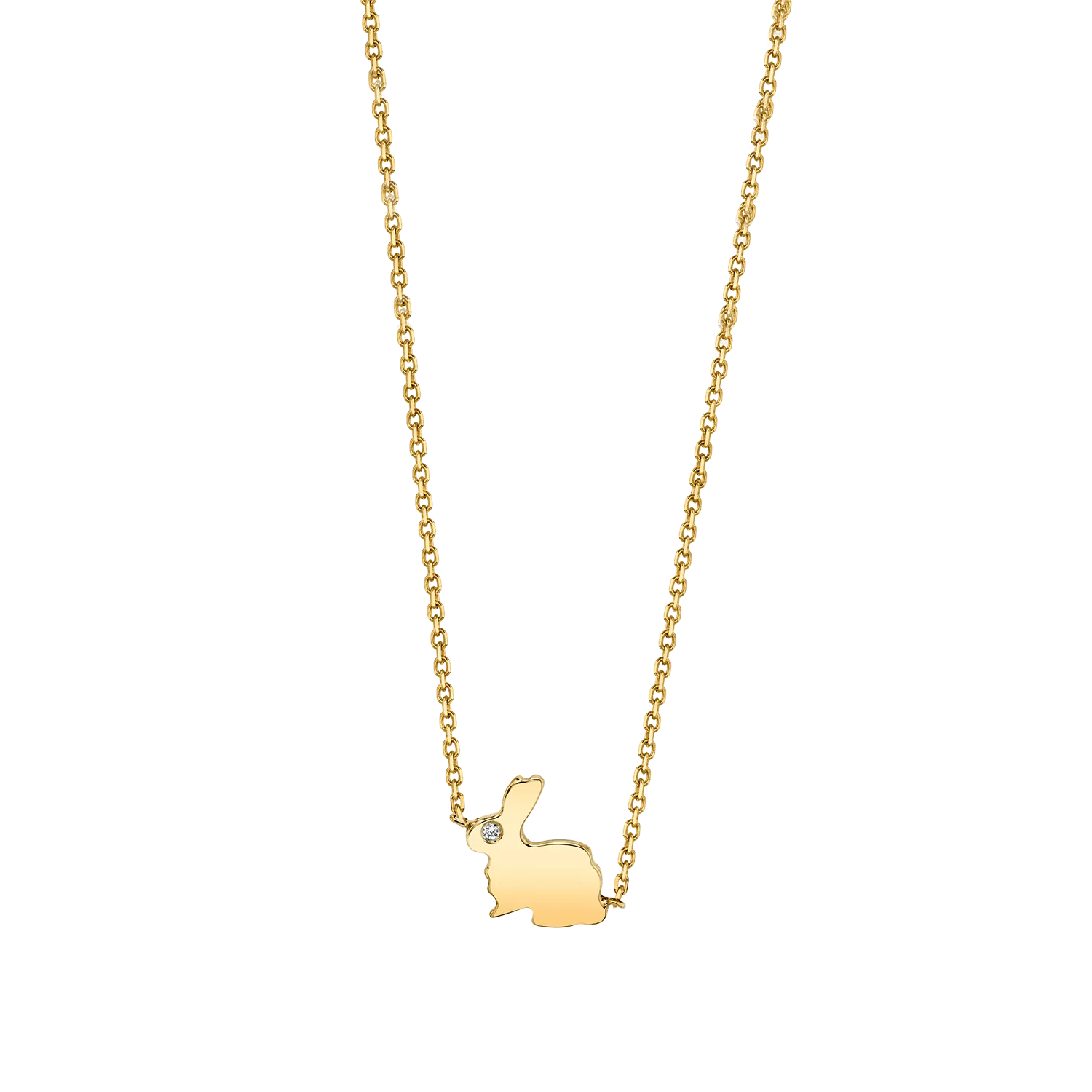 kids delicate bunny rabbit pendant necklace