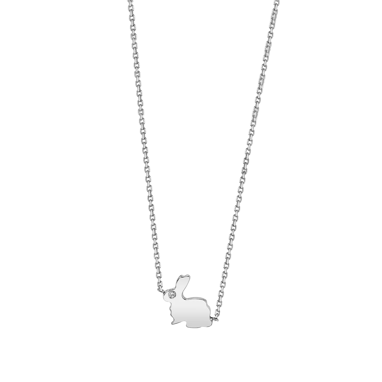 kids delicate bunny rabbit pendant necklace