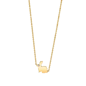 kids delicate bunny rabbit pendant necklace