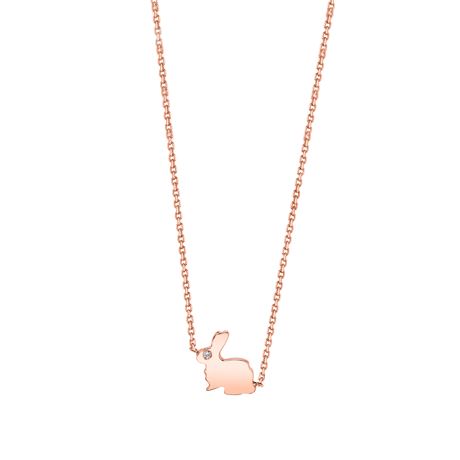 kids delicate bunny rabbit pendant necklace