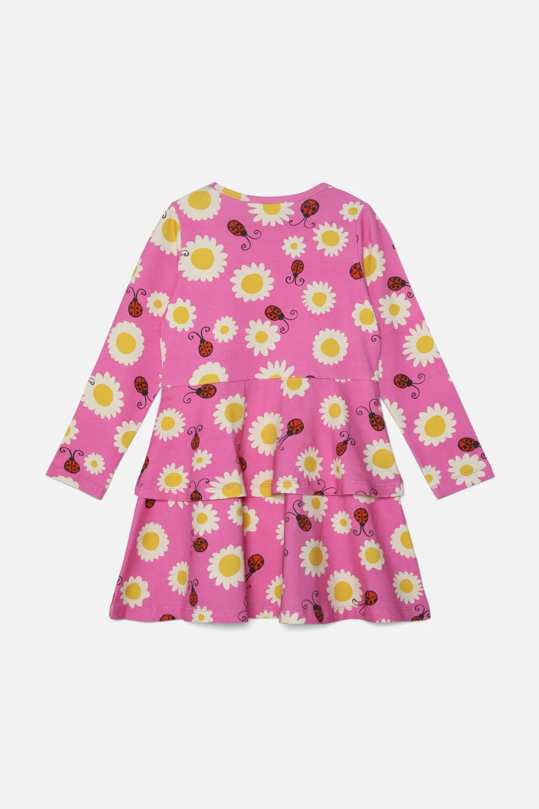 Girls' Jersey Dress with Daisy Ladybird Print