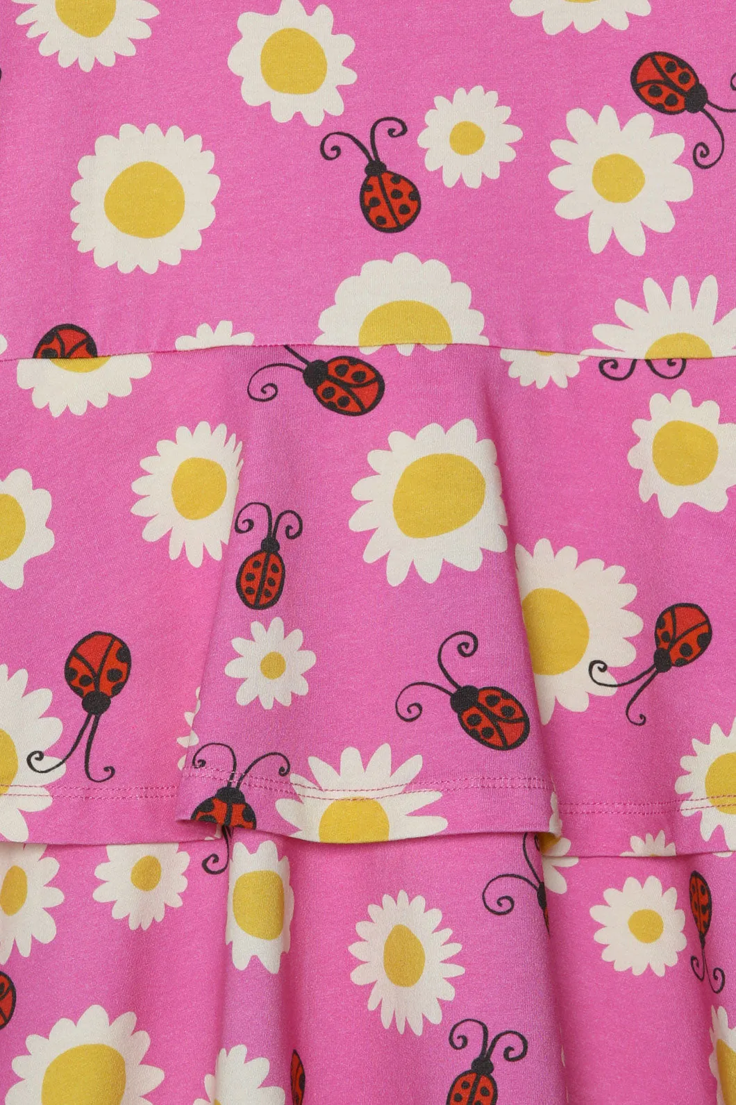 Girls' Jersey Dress with Daisy Ladybird Print