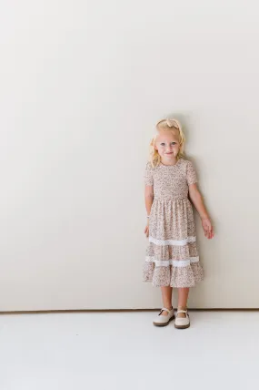 Kids' Isla Dress in Dark Cream