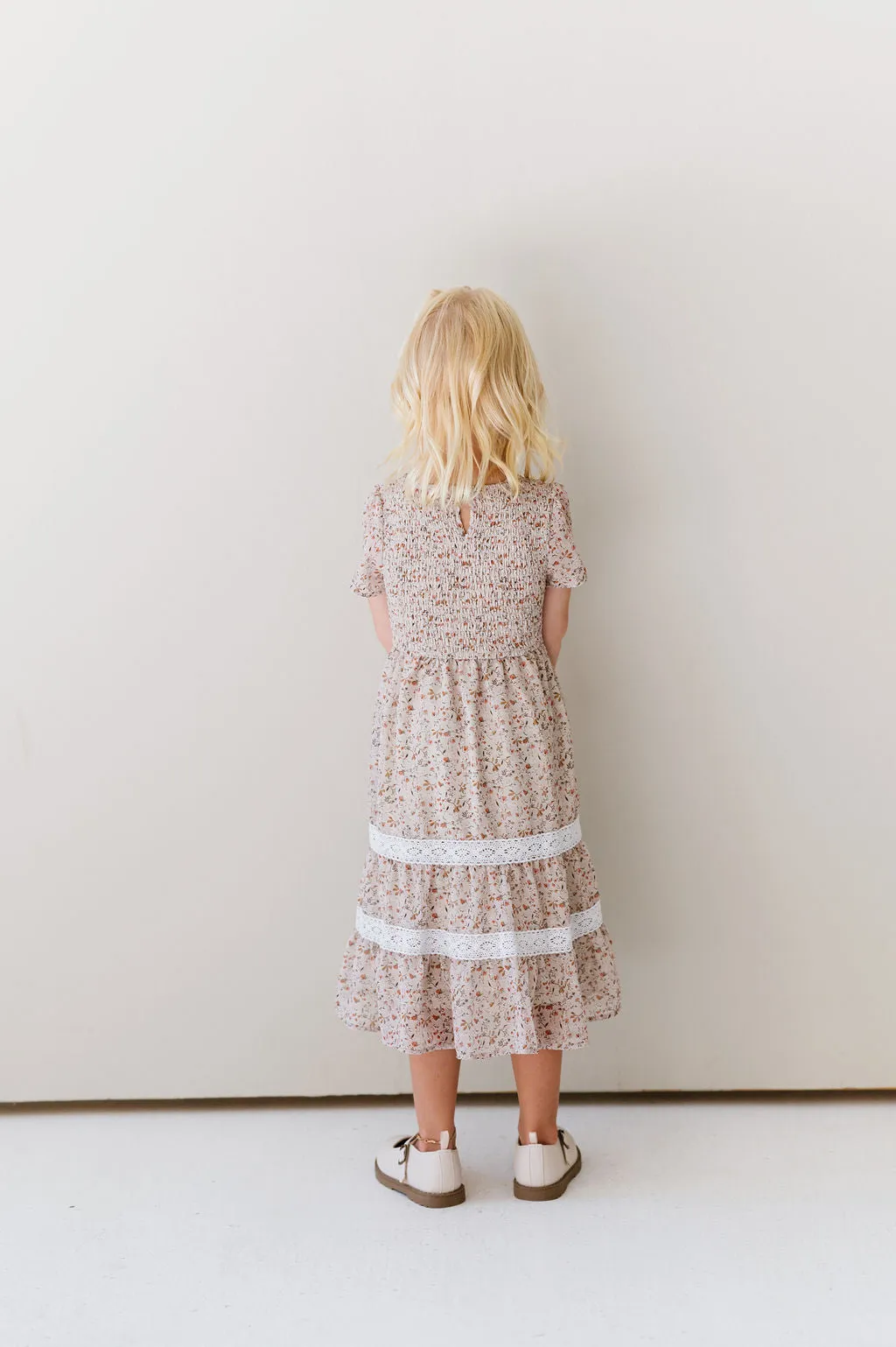 Kids' Isla Dress in Dark Cream