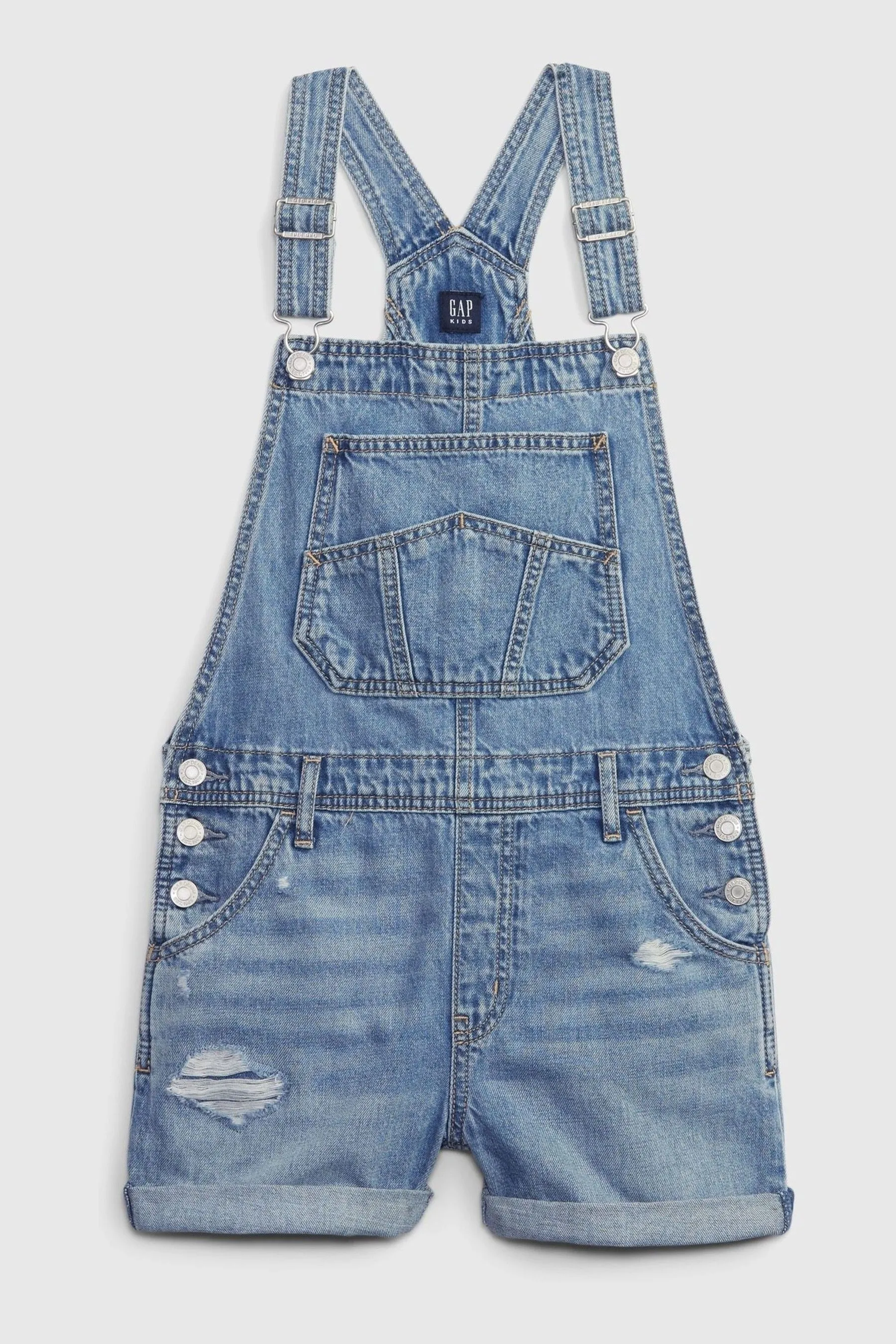 Kids Denim Shortalls with Washwell