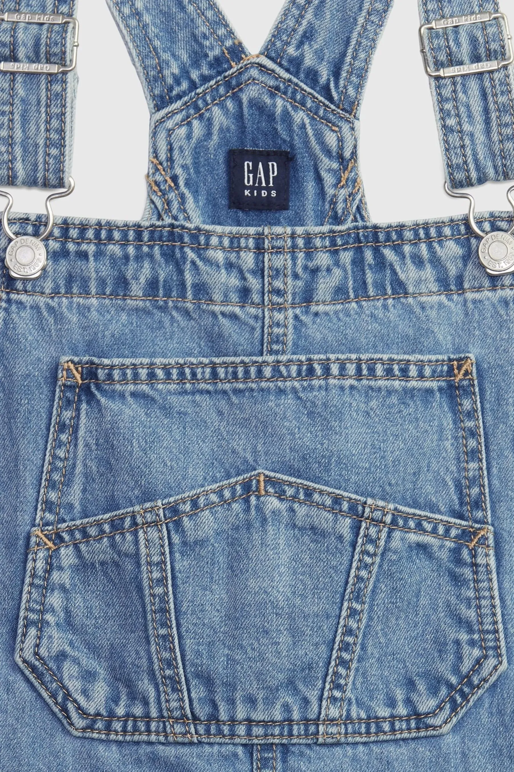 Kids Denim Shortalls with Washwell