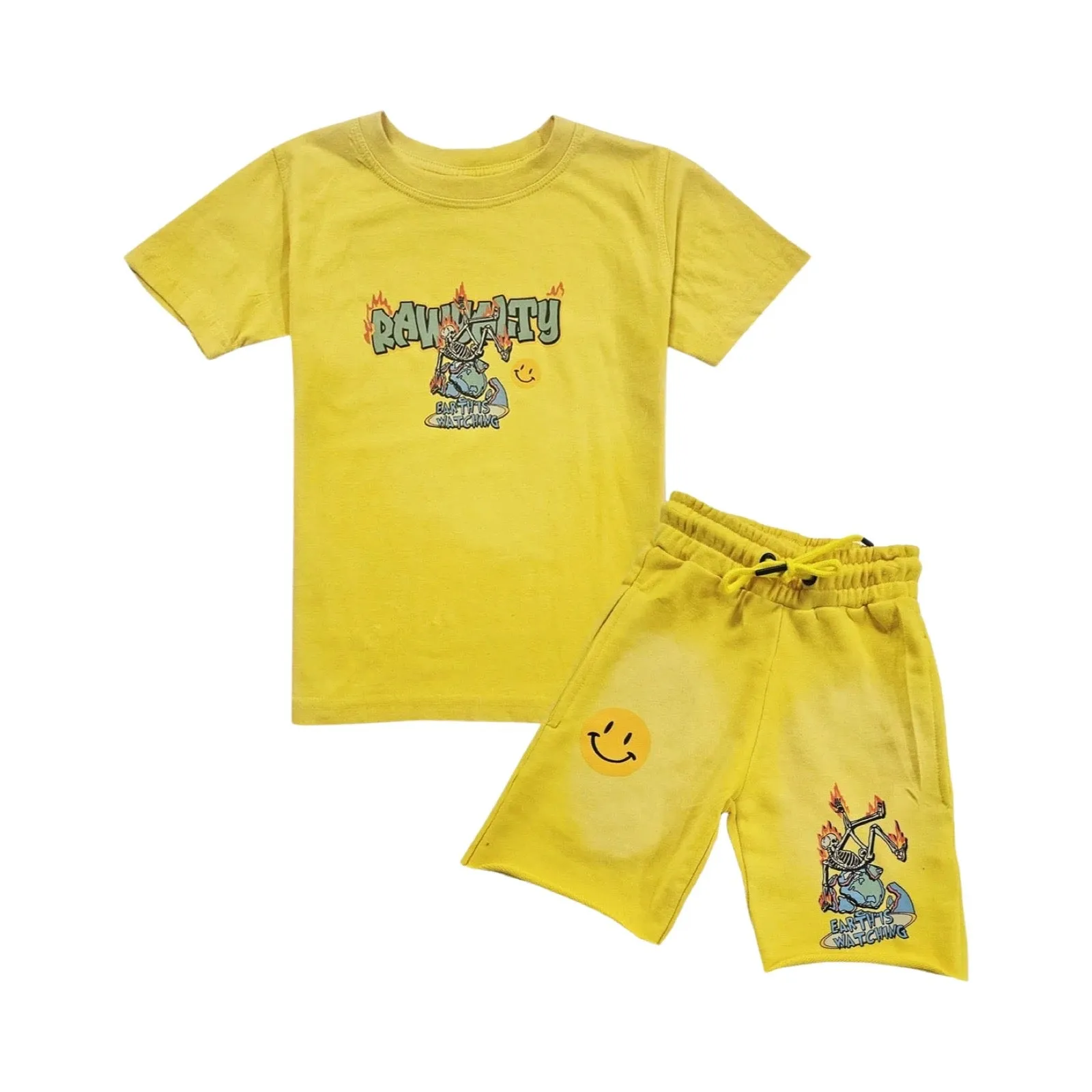 Kids Earth Yellow Short Set