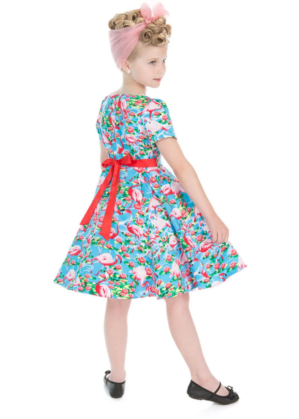 Funky Flamingo Dress for Kids by Hearts & Roses