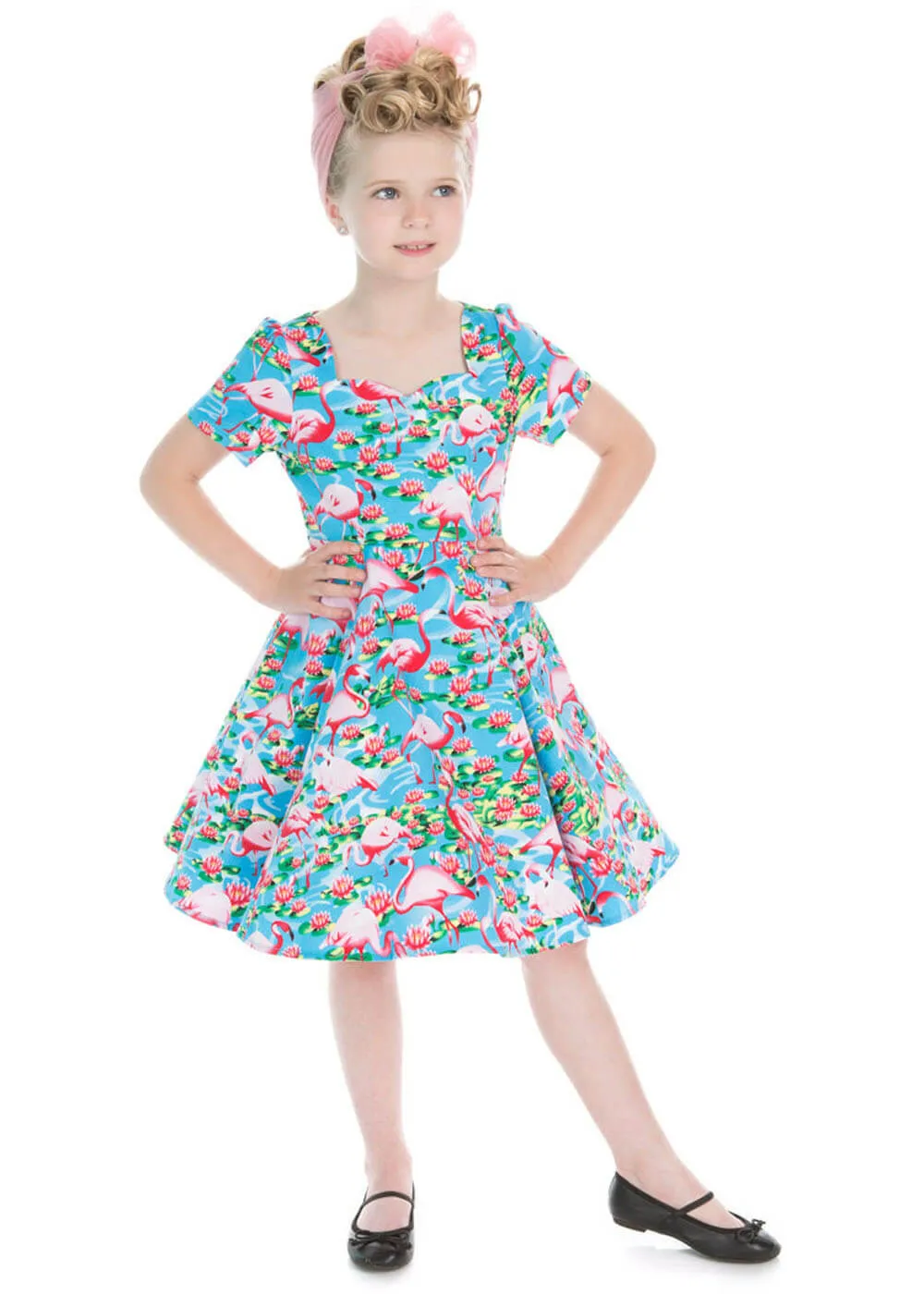 Funky Flamingo Dress for Kids by Hearts & Roses