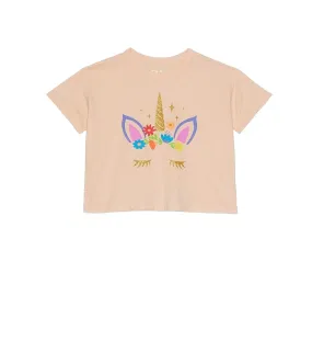 Kids Floral Unicorn Tee