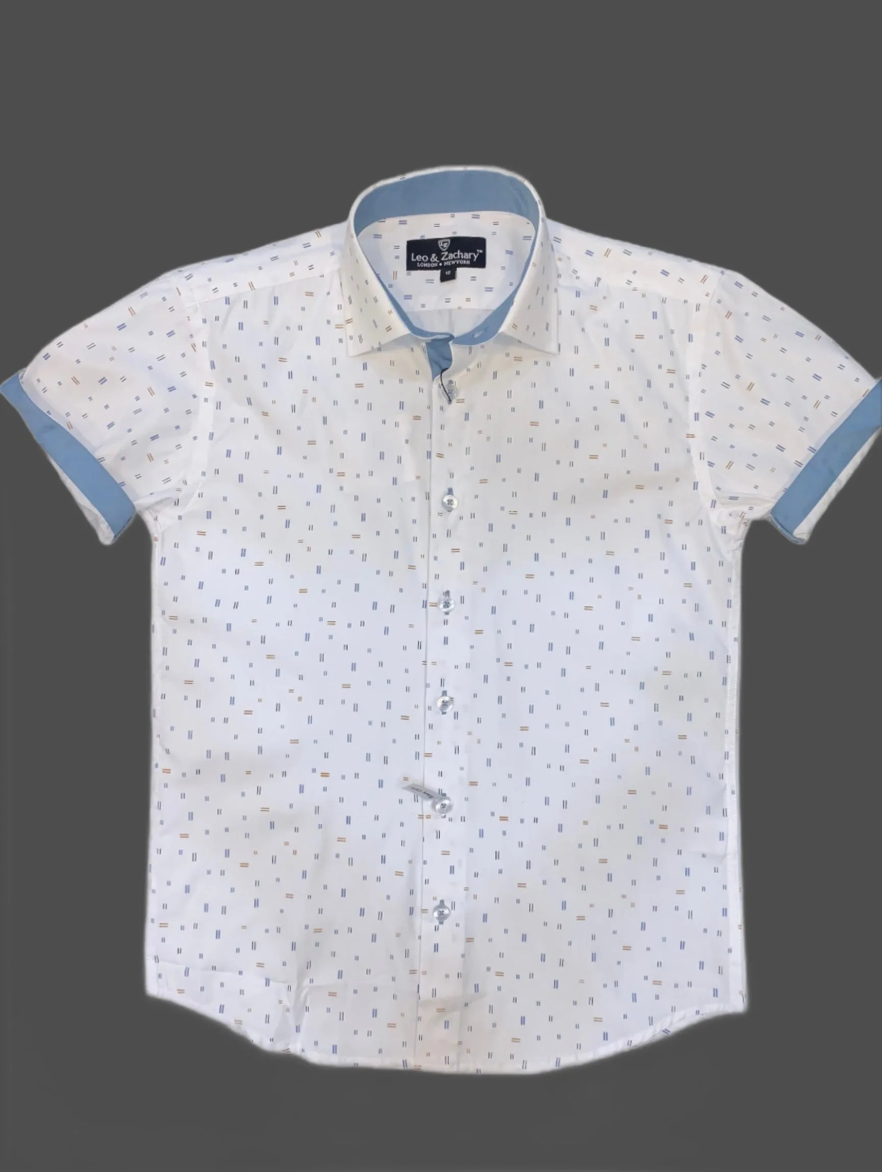 Kids formal Shirt Short Sleeve printed #5985