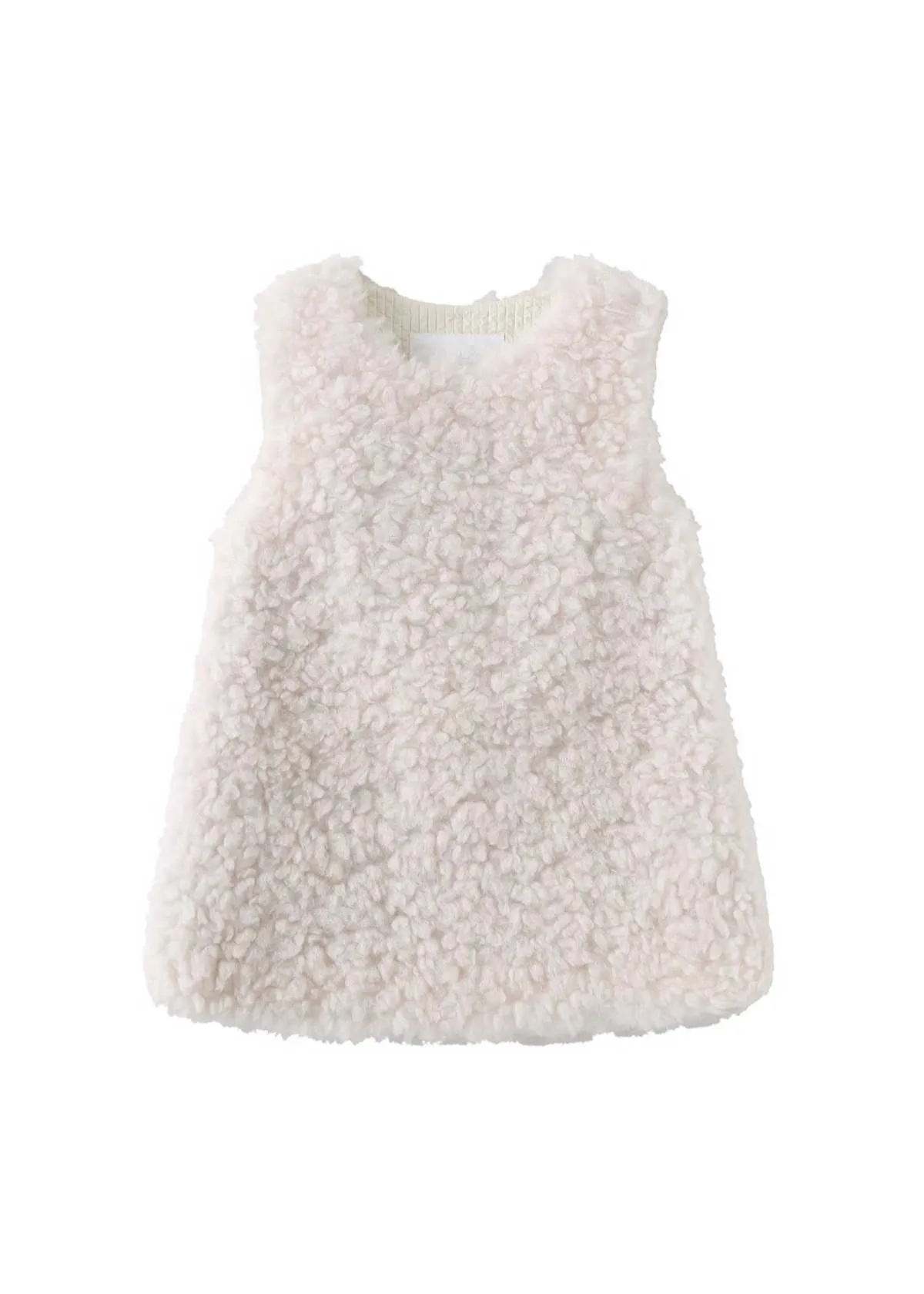 White Kids Half-Made Wool Dress for Children