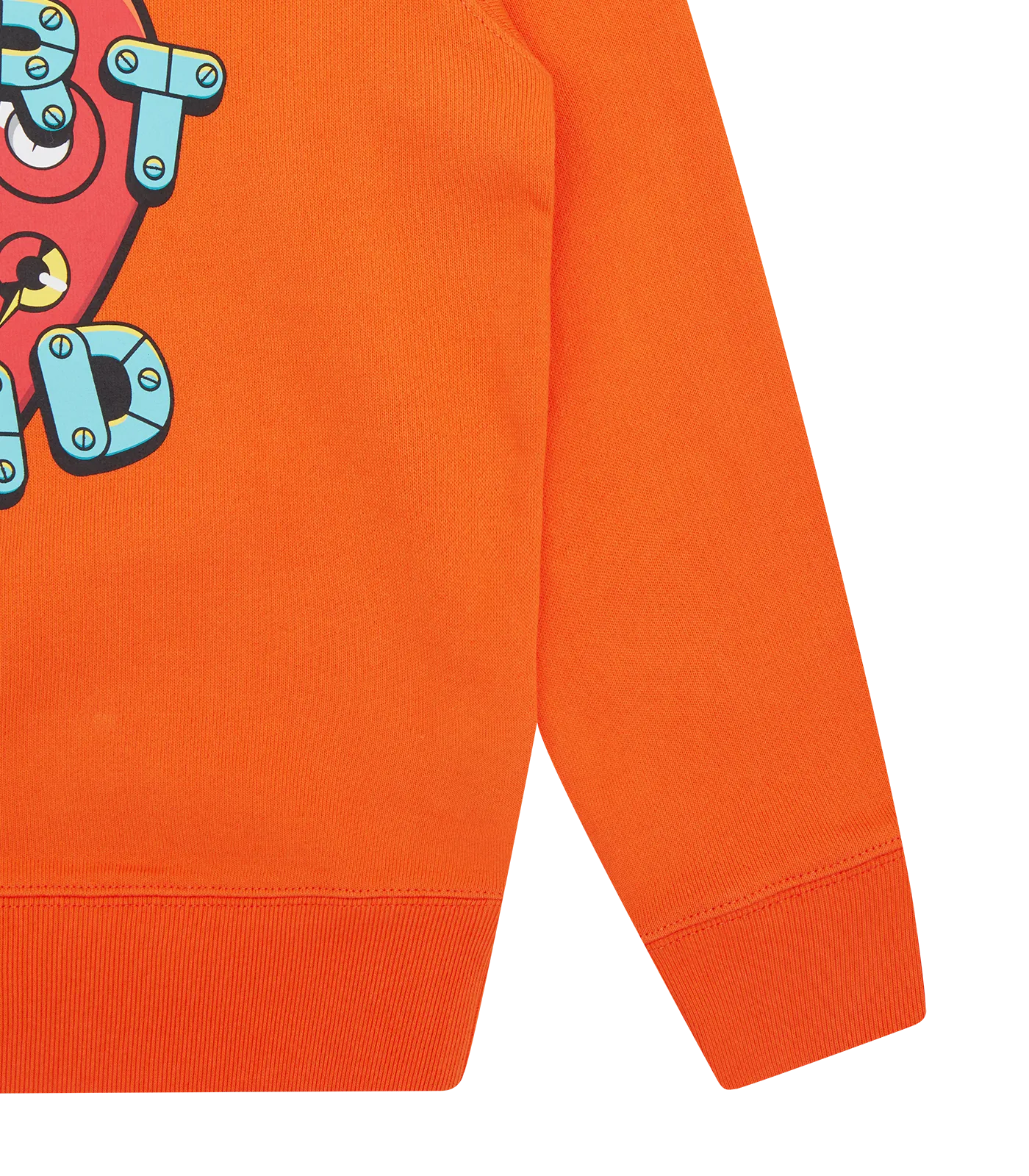 Orange Kids Crewneck with Heart & Mind Logo