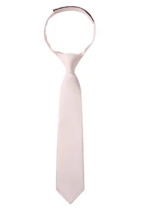 Pink Herringbone Kid's Necktie