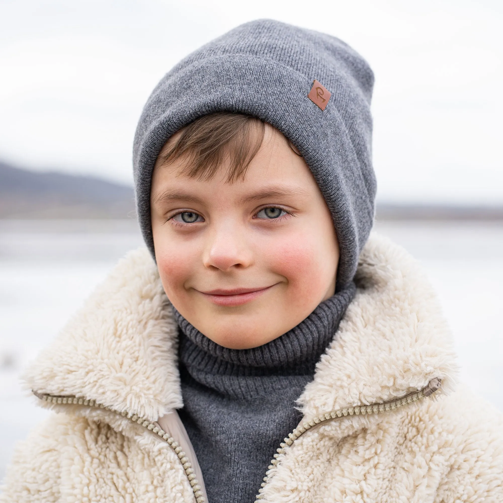 Kids' Knit Beanie Cashmere Blend