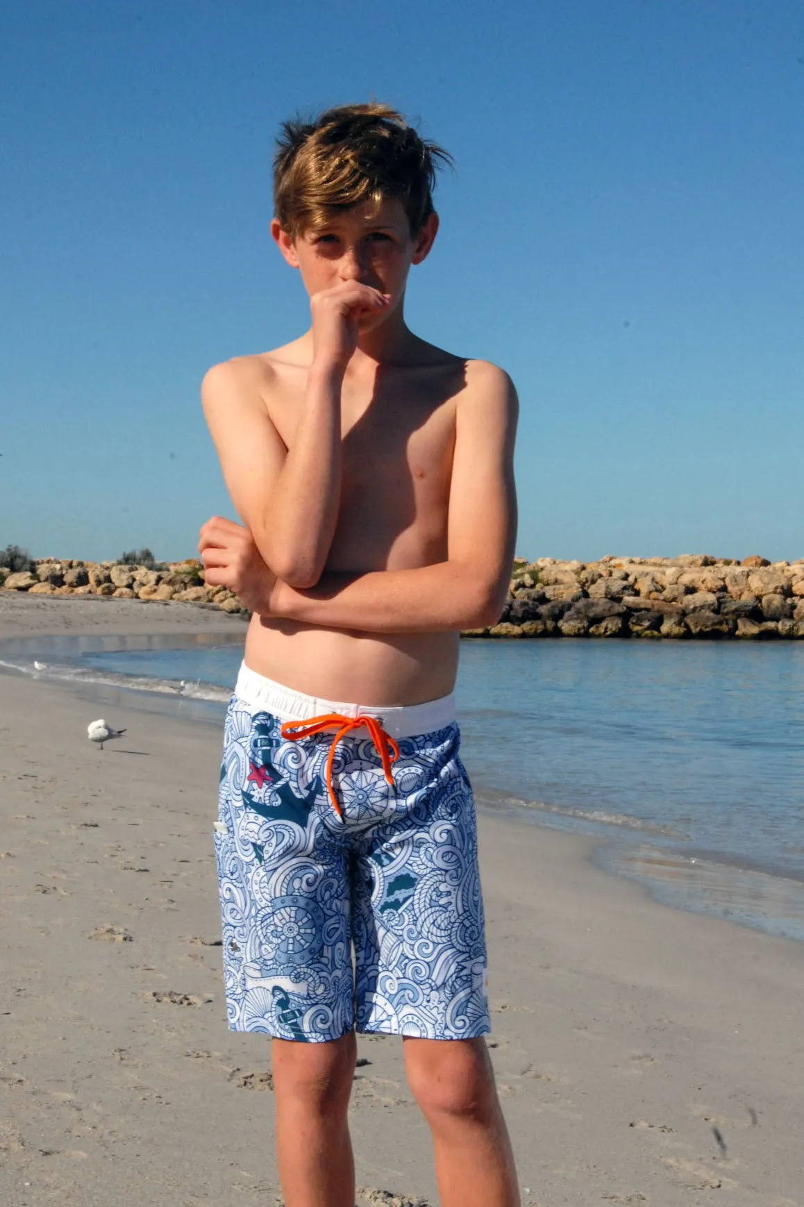 Kids Long Boardies: Sea Punk