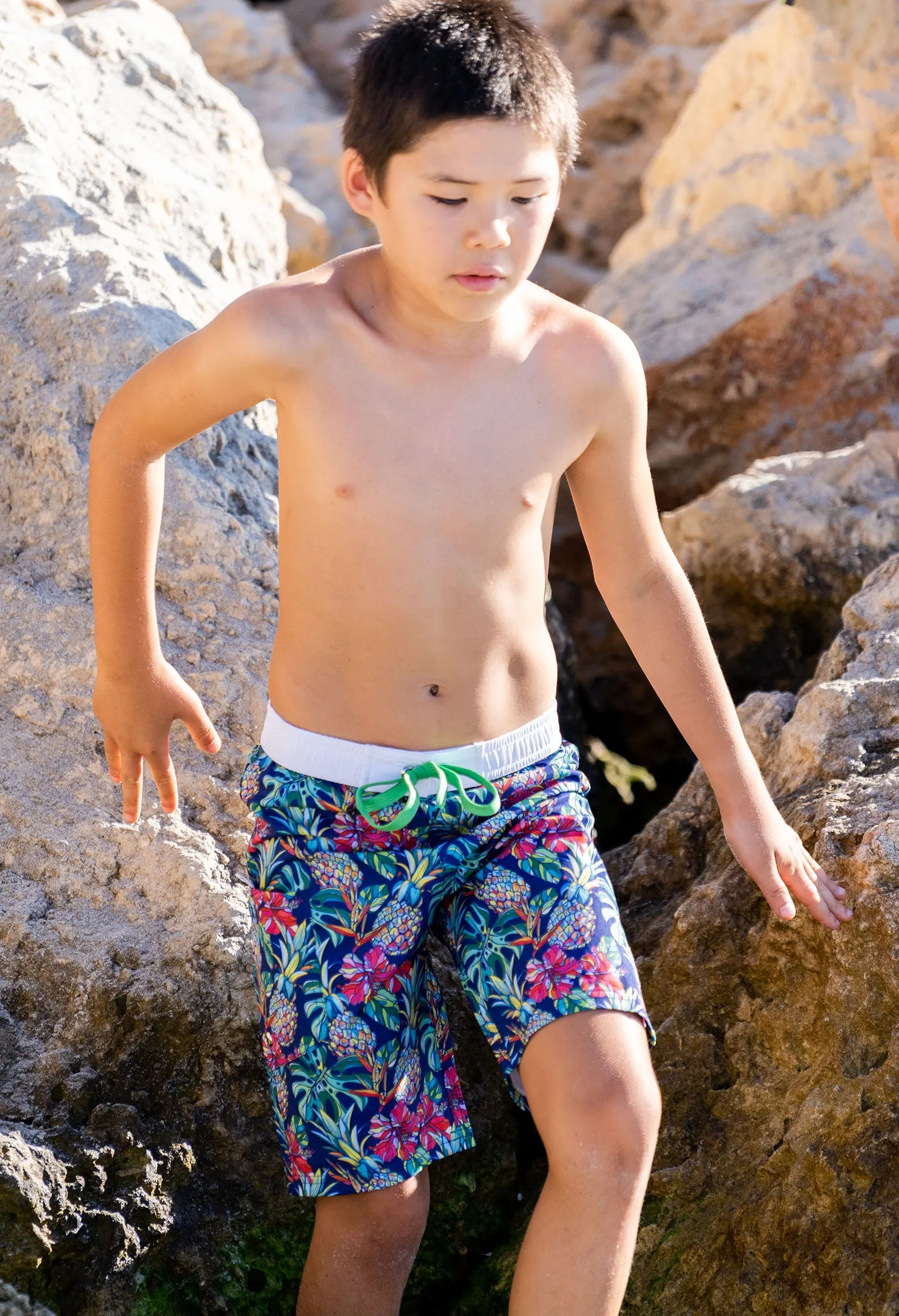 Kids Long Boardies: Sweet Pineapples