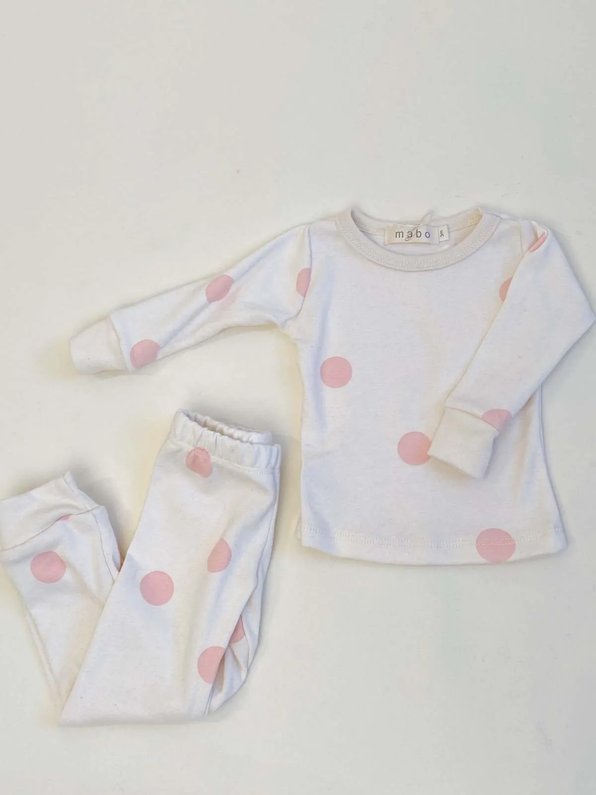 Mabo Kids Organic Cotton Spotted Pajama Set