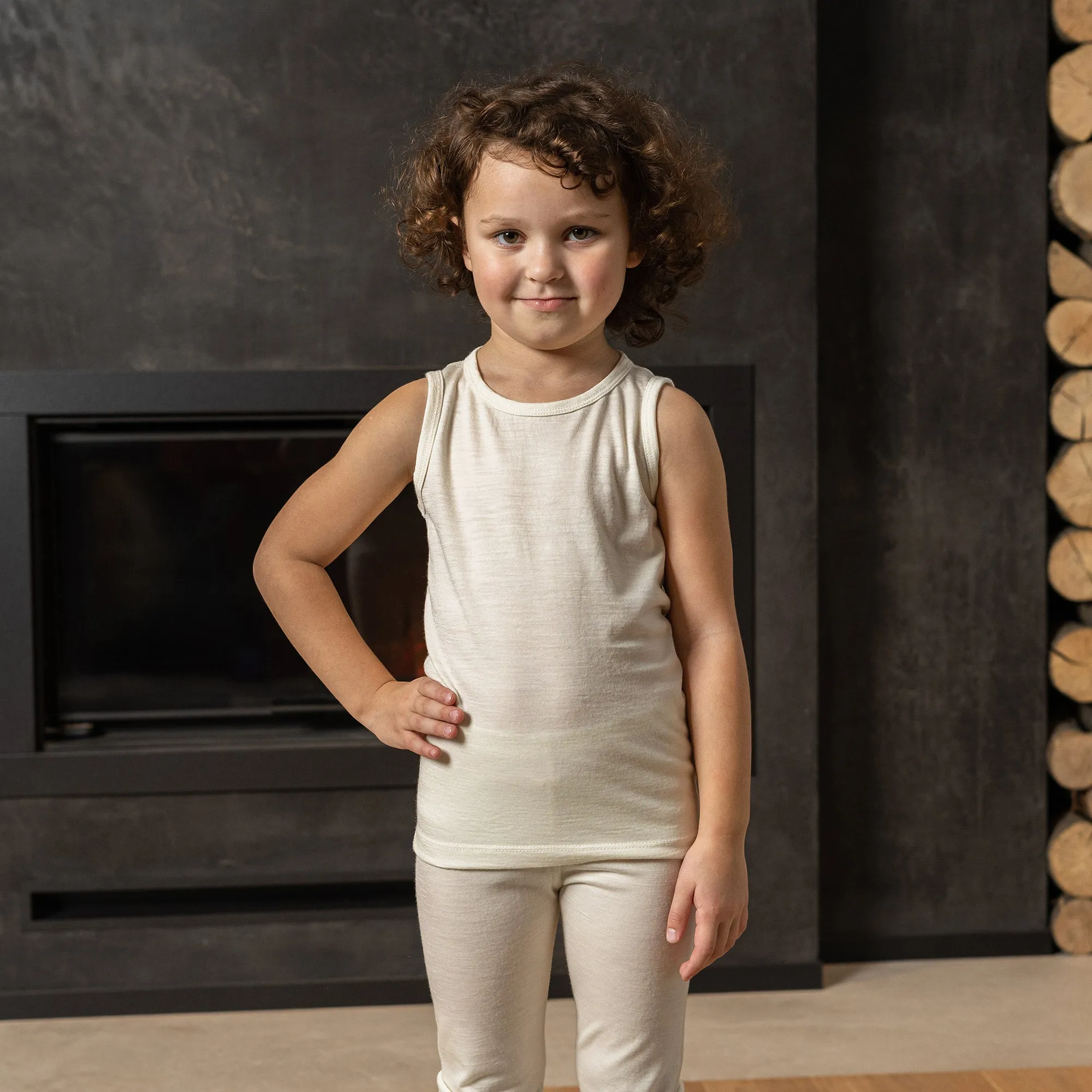 Kids' Merino Tank Top Natural