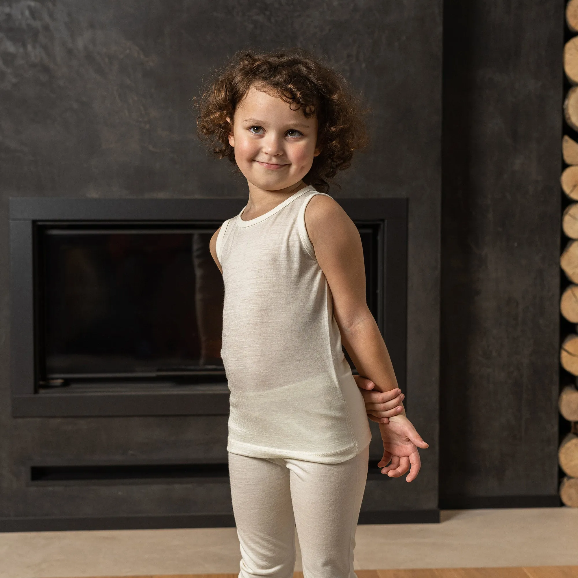 Kids' Merino Tank Top Natural