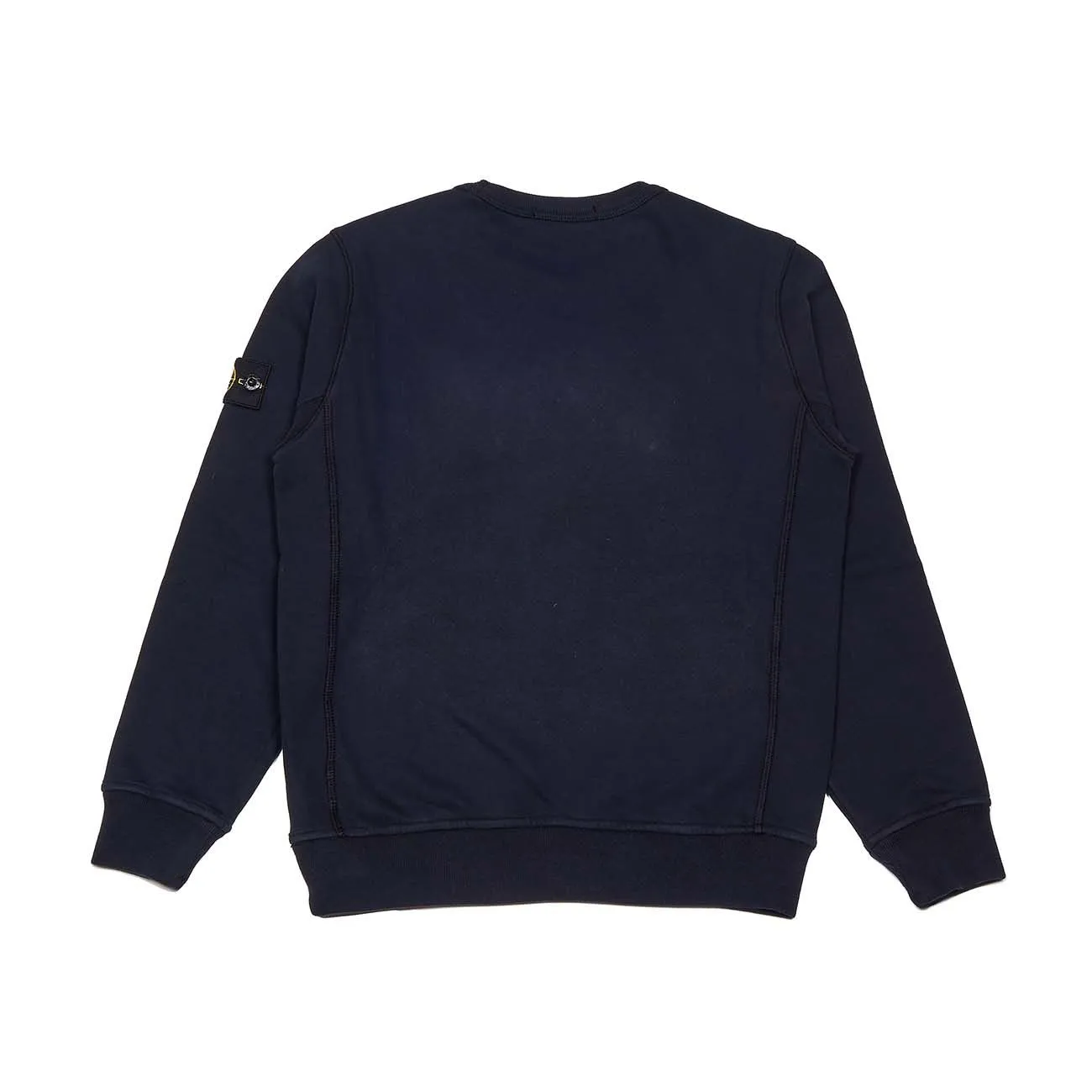 Kids Navy Crewneck Sweater with Logo Patch