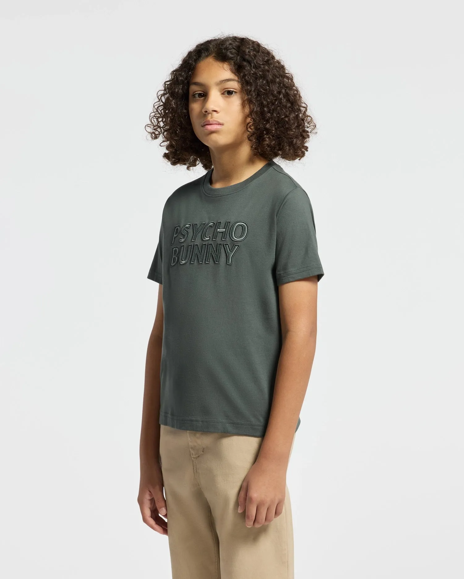 KIDS PIERCE EMBROIDERED GRAPHIC TEE - B0U116E200