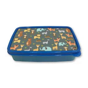 Kids Plastic Lunch Box With Small Container for Kids Boys - Forest Animals