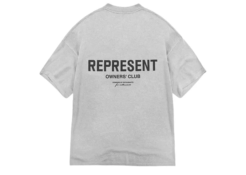 Kids Represent Owners Club T-Shirt Ash Grey/Black