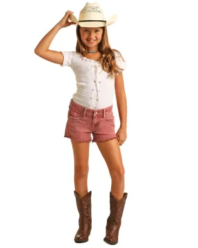 Rose Jean Shorts for Kids