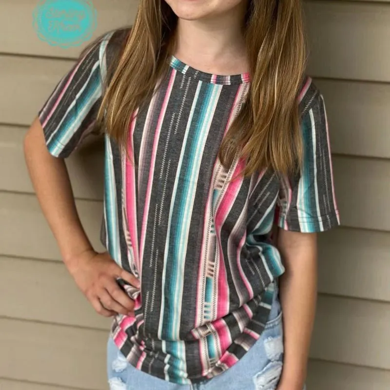 Kids Serape City Heart Top