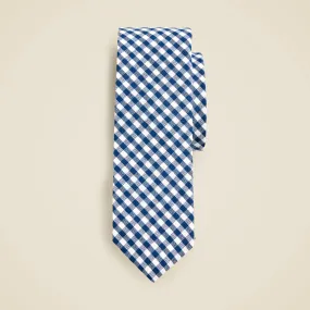 Kids' silk tie in gingham