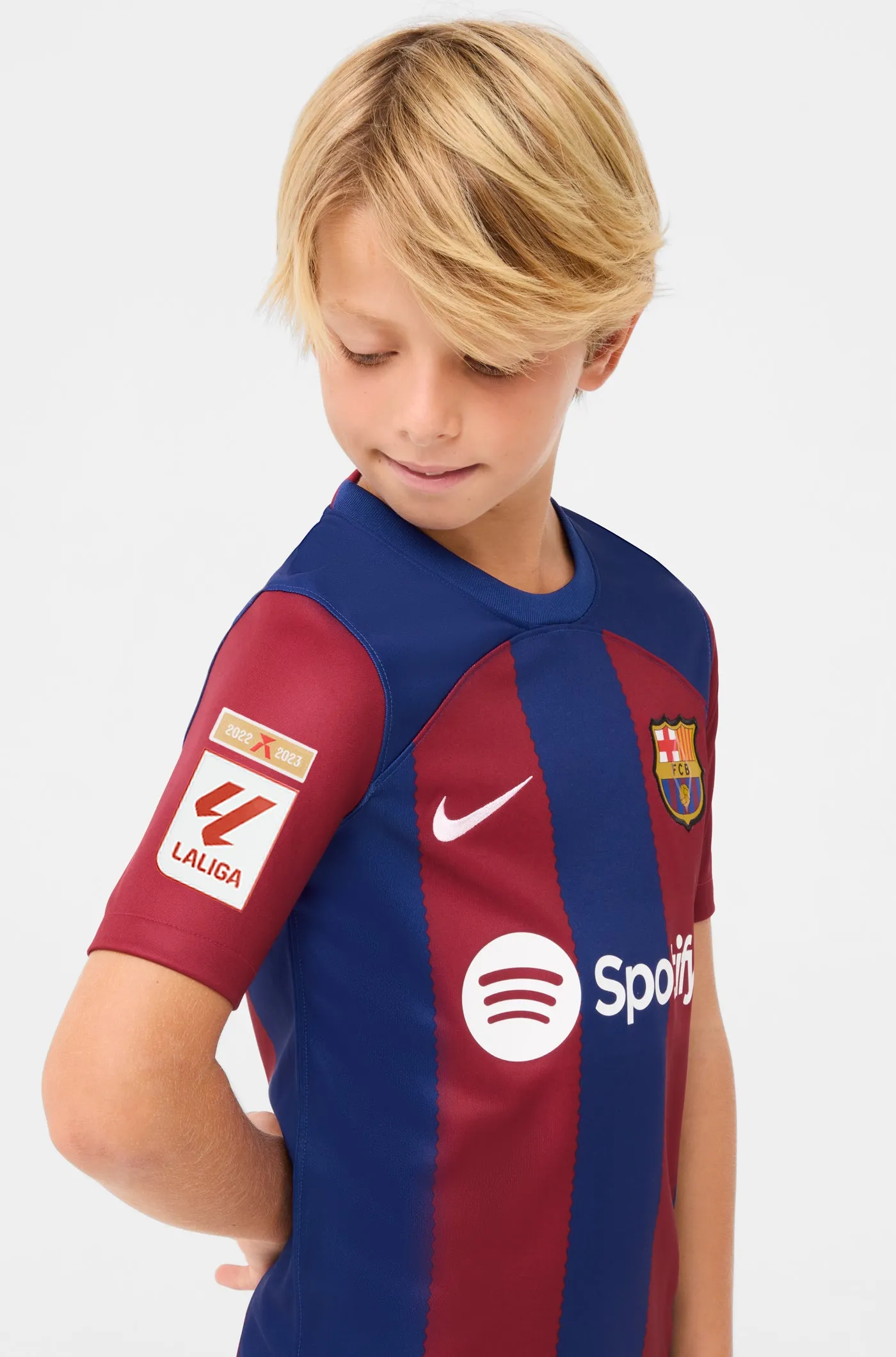 LFP FC Barcelona 23/24 Home Shirt for Junior Players - Pedri