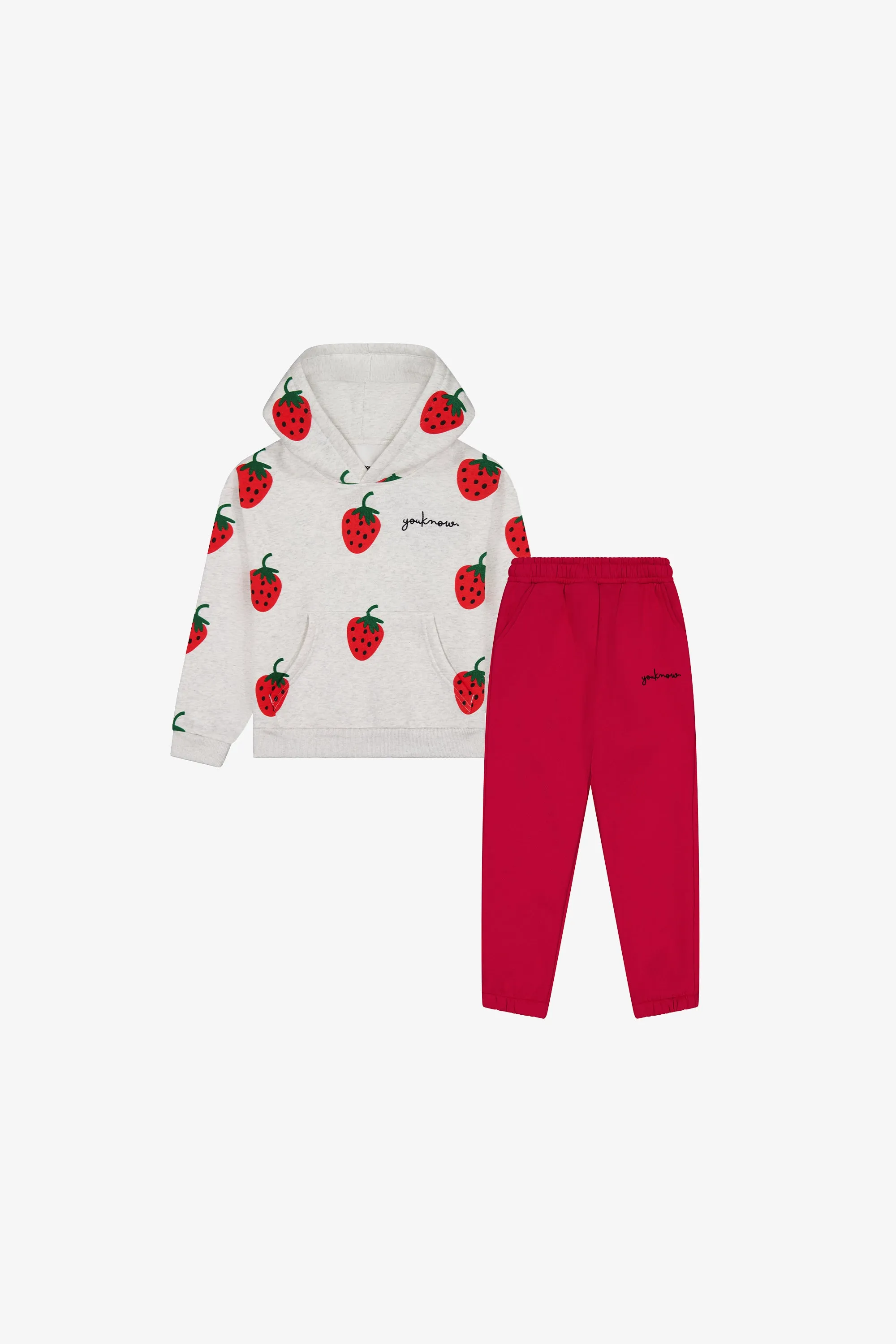 KIDS STRAWBERRY SET | WHITE MARL