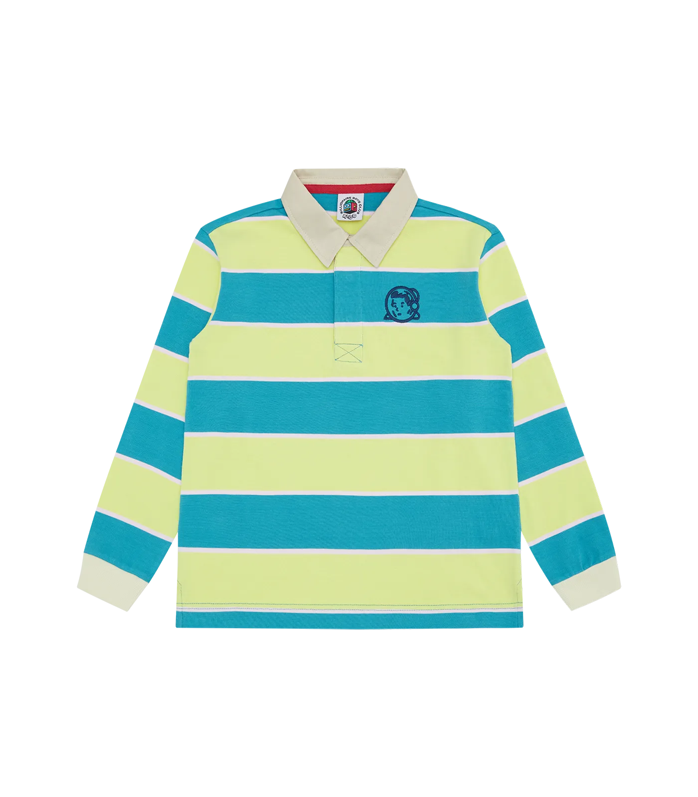 Kids Teal Striped Long-Sleeve Rugby Shirt