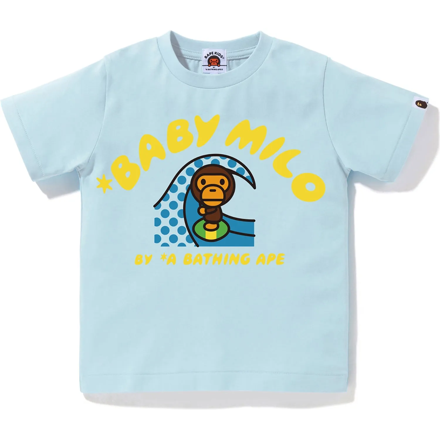 Summer Tee for Kids with Baby Milo Surfing Print