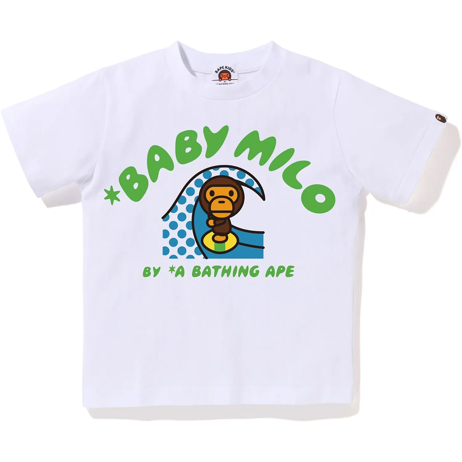 Summer Tee for Kids with Baby Milo Surfing Print