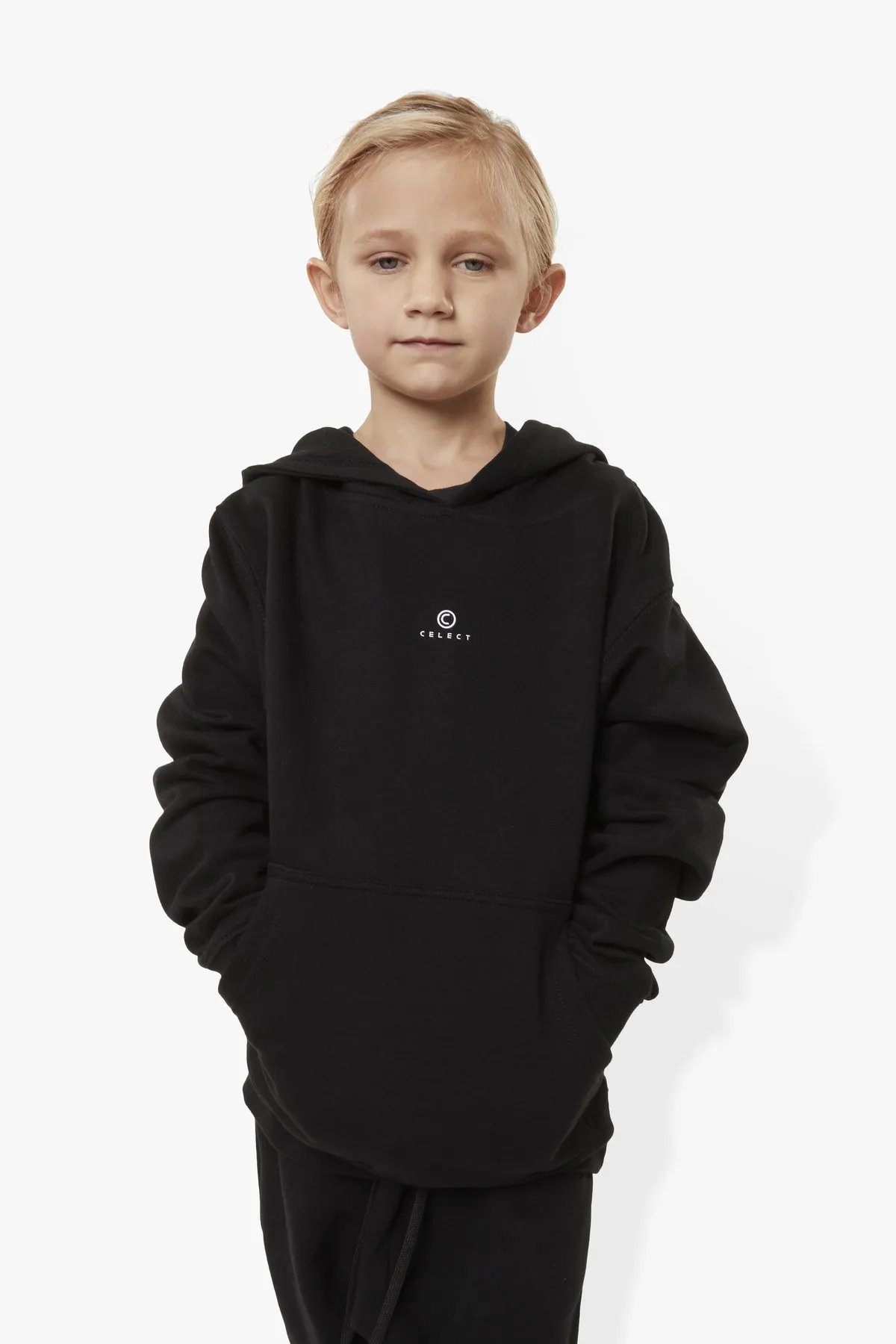 THECELECT C Logo Kids Hoodie - Black