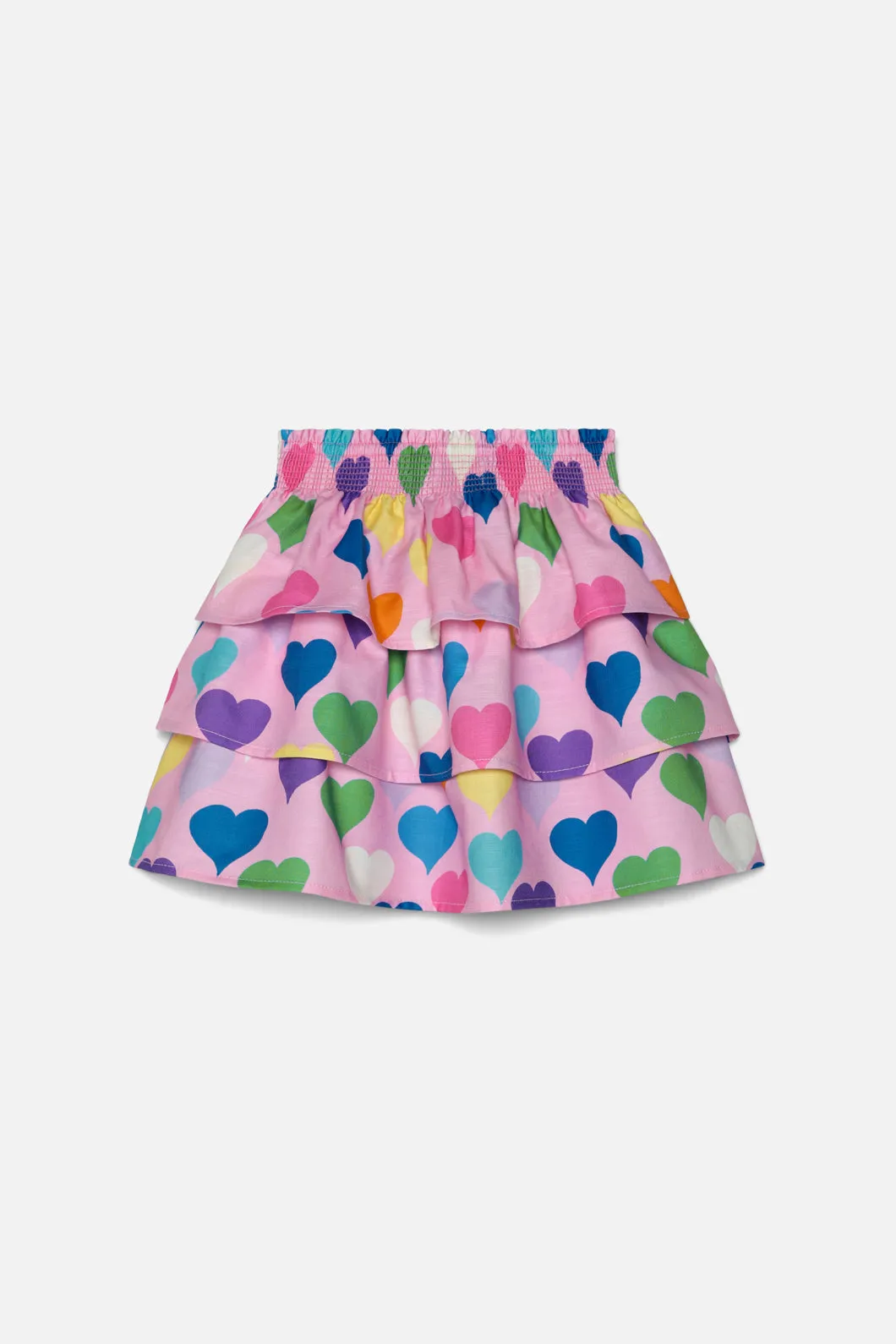 Kids Tiered Skirt with Heart Design