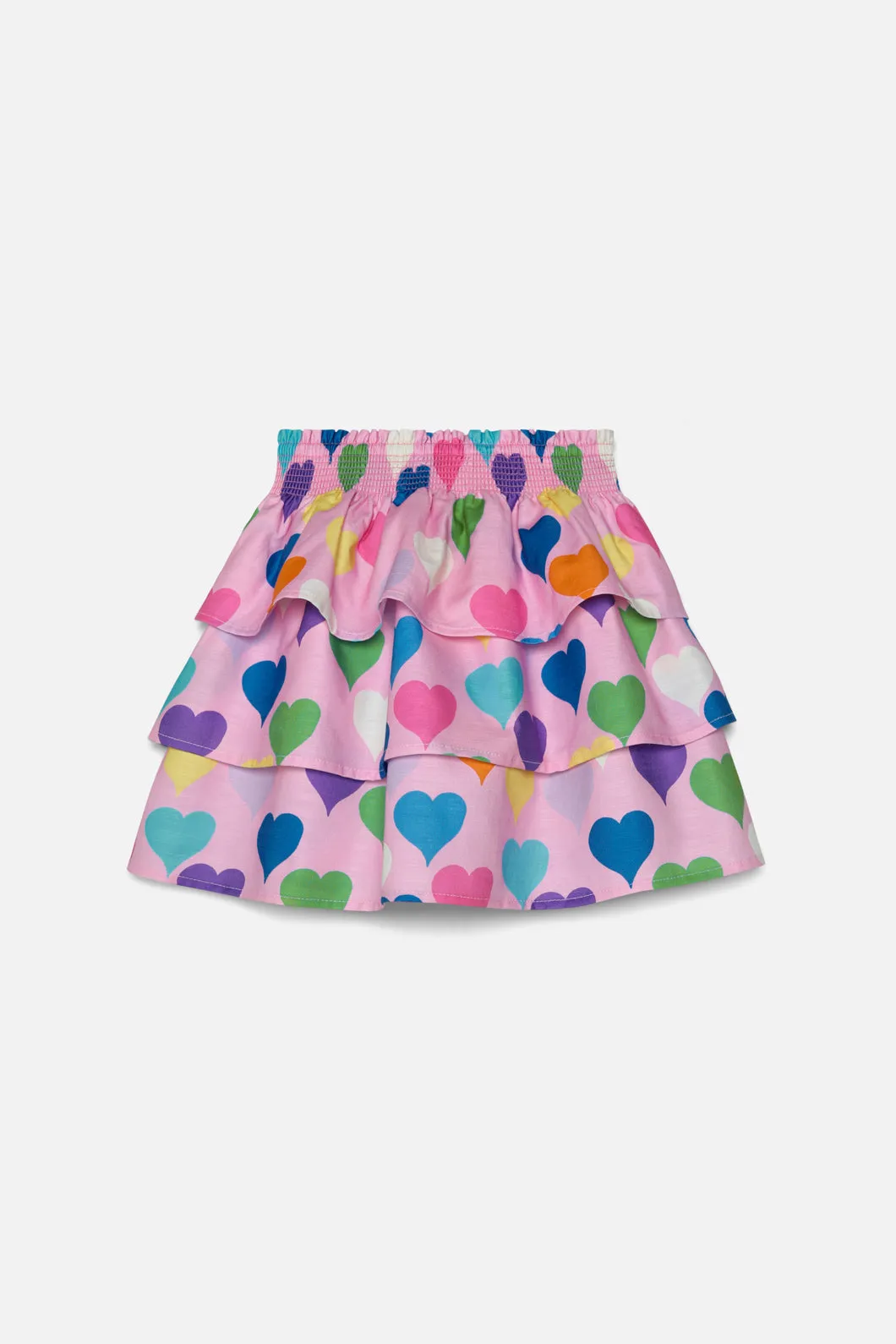 Kids Tiered Skirt with Heart Design