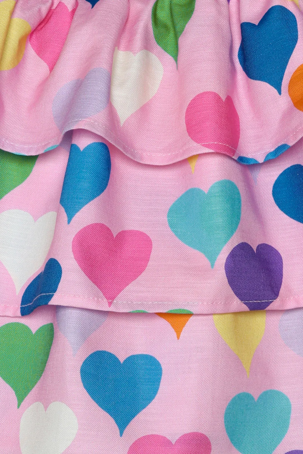 Kids Tiered Skirt with Heart Design