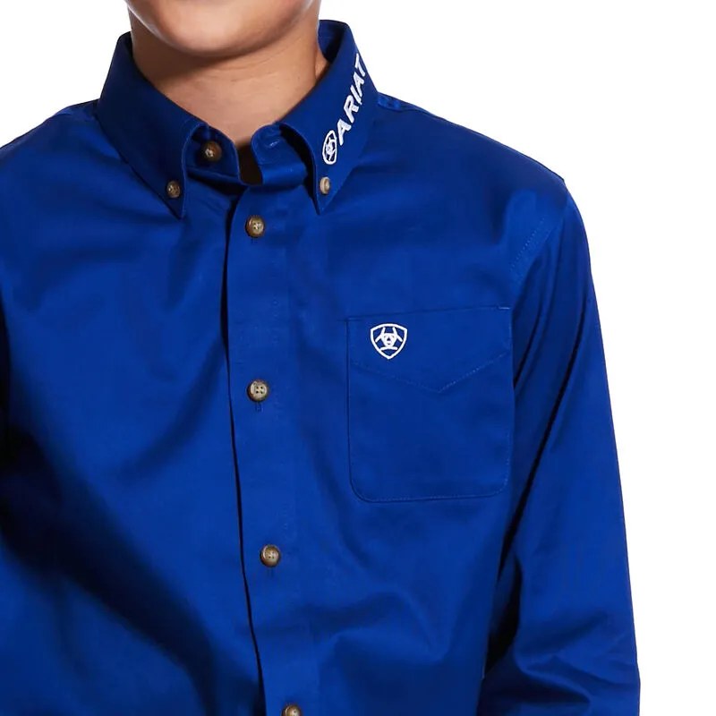 Kids Ultramarine Team Logo Twill Classic Fit Shirt