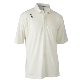 Kookaburra Pro Players Short Sleeve Cricket Shirt for Adults and Kids in Ivory