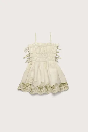 LOLA KIDS DRESS - LIGHT HONEYDEW