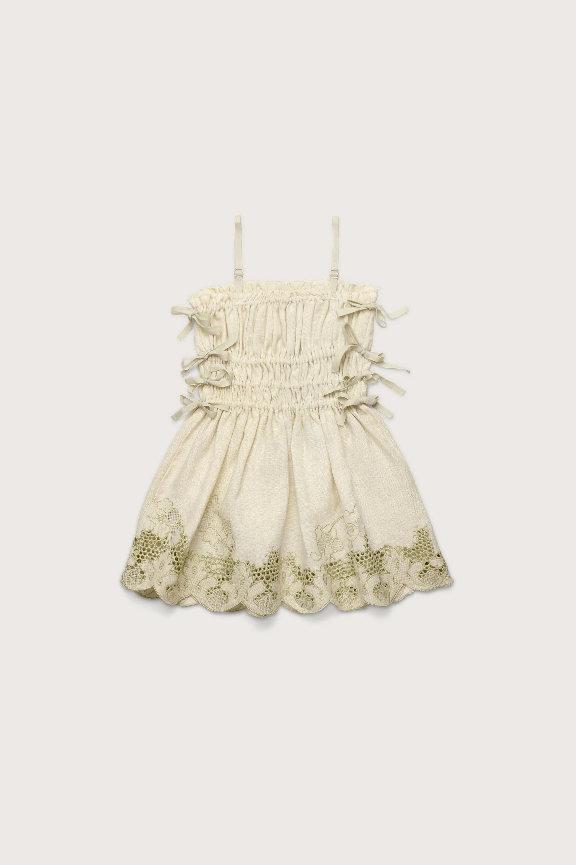 LOLA KIDS DRESS - LIGHT HONEYDEW