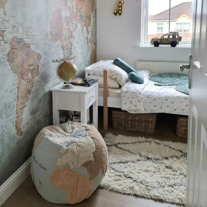 World Map Pouf