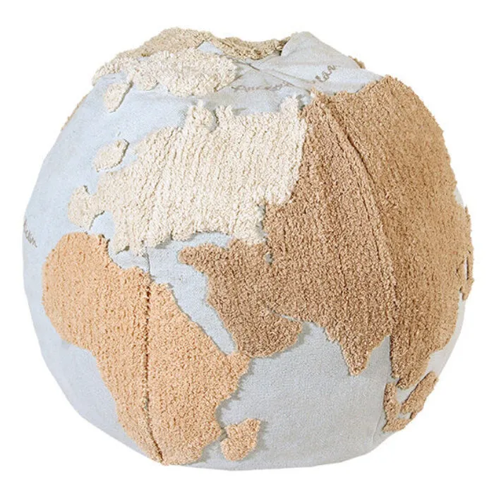 World Map Pouf