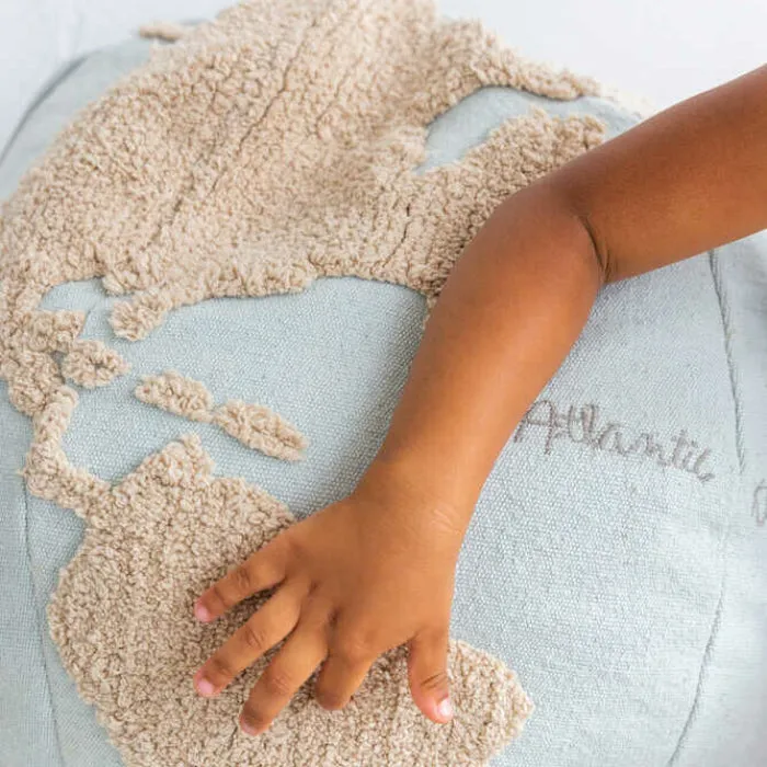 World Map Pouf