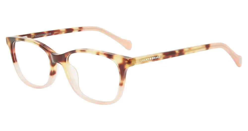 Lucky Brand D719 0TOP Eyeglasses Youth Kids Girl's Tortoise Peach Full Rim 50mm